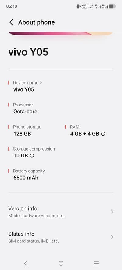 Vivo Y05