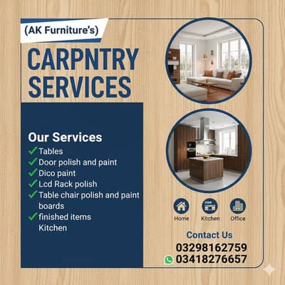 Wardrobe & Cabinet Making / Kitchen Wood Work & Cabinets Doors, Repair