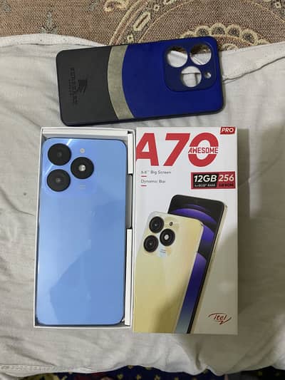 itel A70 pro 8/256GB 10/9 Good condition with Box PTA officel Approved