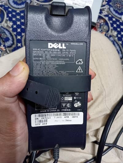Dell charger 90W moti pin wala
