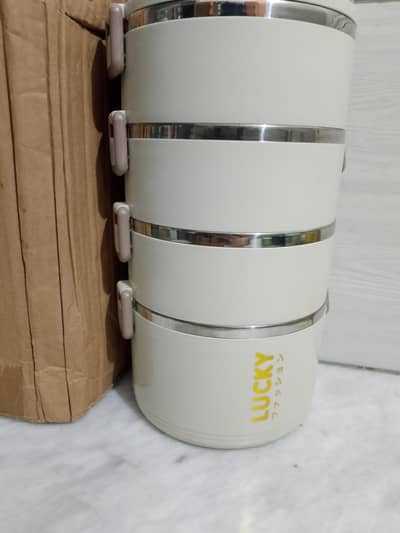 “4 Layer Stainless Steel Lunch Box / Tiffin Box – Brand New”