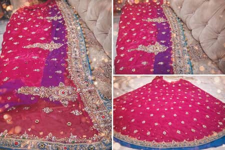 heavy bridal sharara back front full heavy of glorious bridals wear