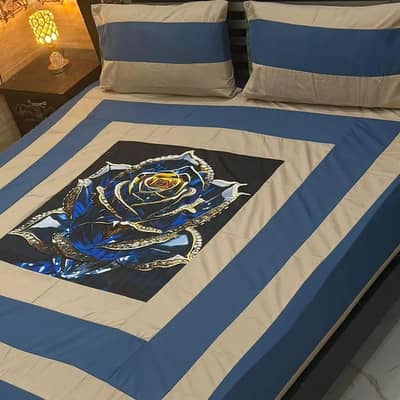 3 Pcs cotton sotton patchwork Double bed sheets