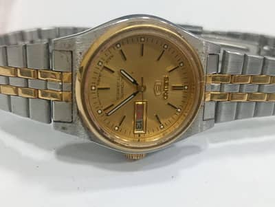 Ladies Seiko 5 automatic watch for women two tone watch