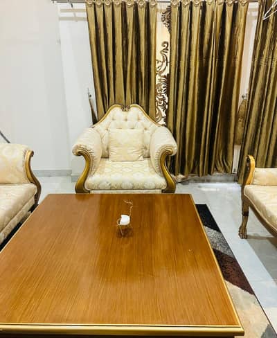 Sofa Set (chinioti) 3+2+1  _ 6 Seater Sofa Set With Stool