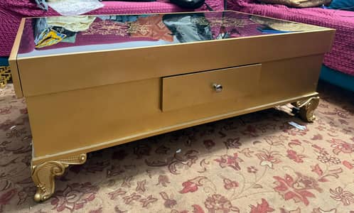 Center table Double Sided with mirror top and unique design