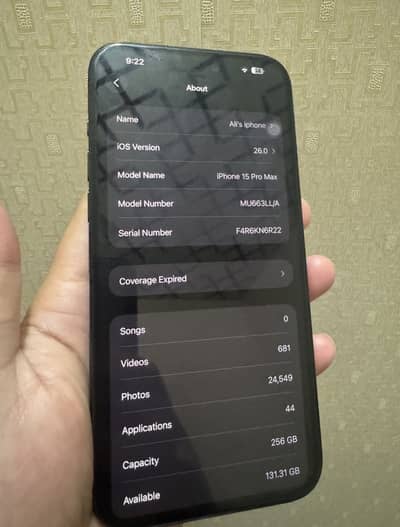 iphone 15 Pro Max 256 GB