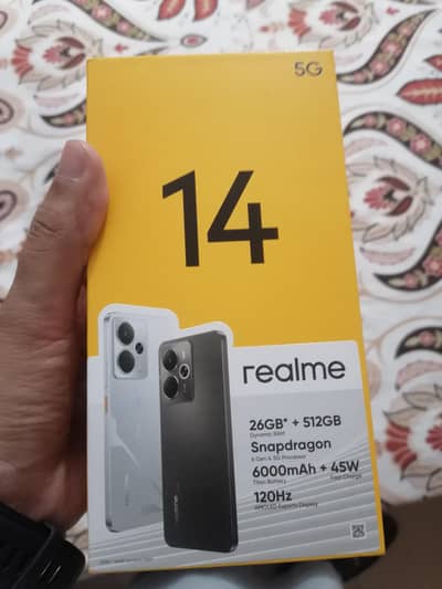 Realme 14 5g 12/512 gb non active pta approved