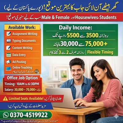 Typing job / Data Entry Job / Assignment Job / Online Job / Part Time