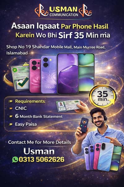 Tecno IteL oppo Redmi Mobiles on Easy Installments