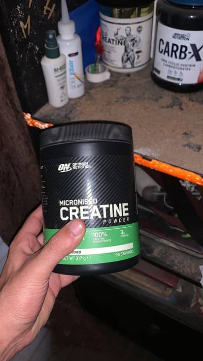 Optimum Nutrition Micronised Creatine Powder slightly used