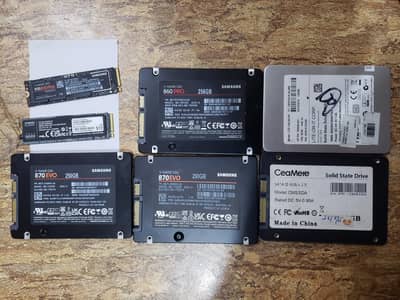 Samsung SSDs & NVMe Available–870 EVO, 860 EVO 256GB, NVMe 512GB, 1TB