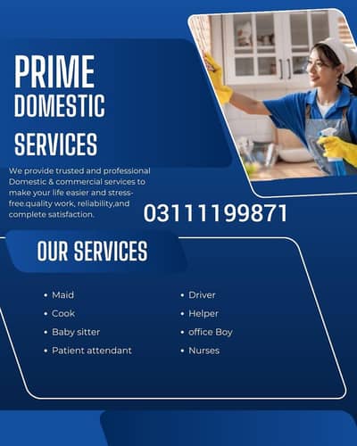 maid Cook babysitter nanny Attdant etc