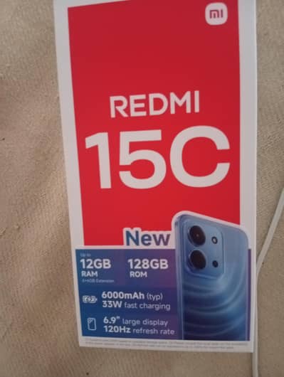 redmi 15 c 6 128 ek din use box open hai light green colour