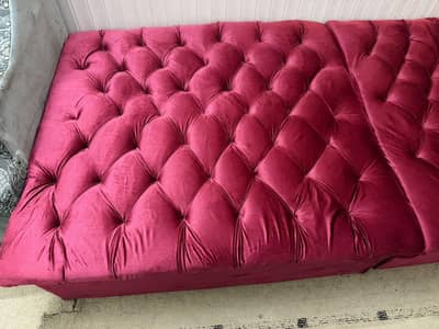 new sofa/ puffy/ dono ko mila len to single bed