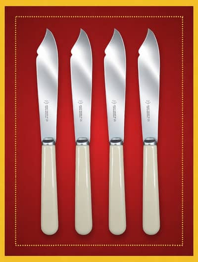 VINTAGE SHEFFILED FISH KNIVES | REAR ANTIQUE KNIVES