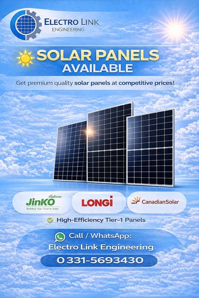 Solar panels available