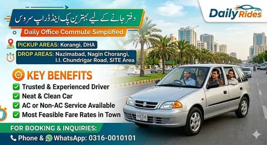 Pick And Drop Car Service Karachi