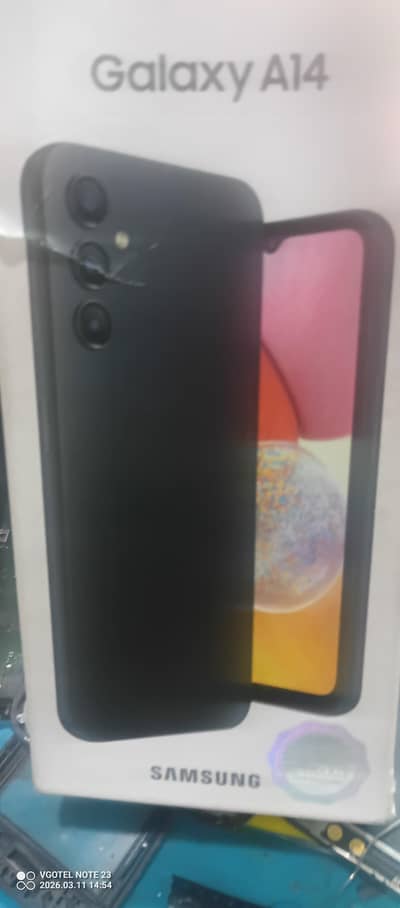 galaxy A14 with box 4/128 new condition 10/ by 10