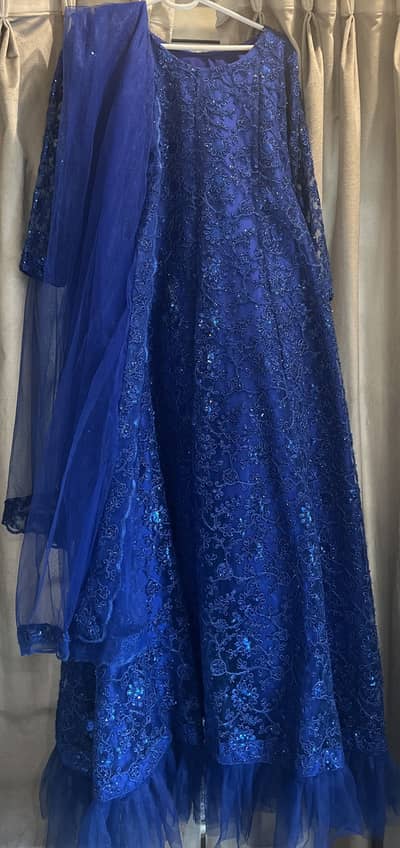 Full embroidered maxi with cancan