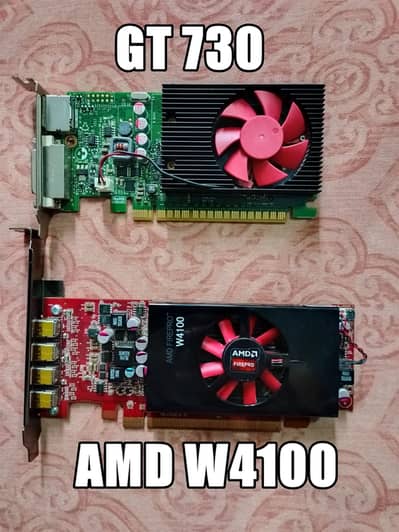 AMD FirePro W4100 2GB \ NVIDIA GT 730 2GB