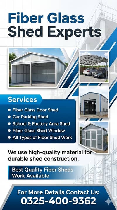 Fiber sheet / Fiber shed / Car parking sheds / fiber windows