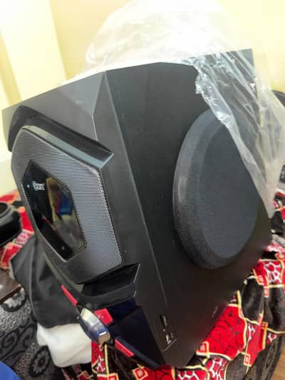 new speakers with rjb light with 1 year warranty card