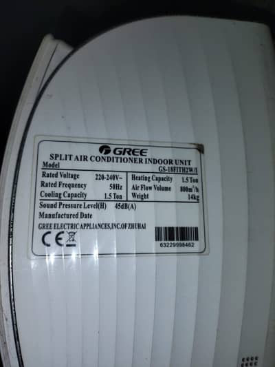 gree ac 1.5 ton