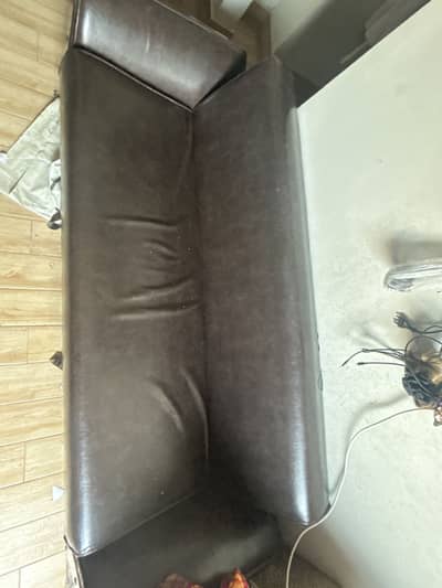 Brown sofa bed little rough condition