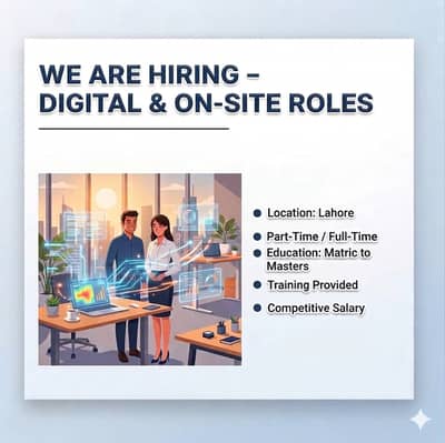 Part Time & Full Time – Office / Online Jobs in Lahore