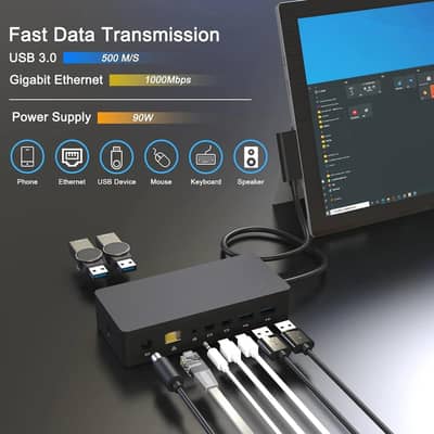 "Microsoft Surface Dock with 90W Power Charger - 6000 PKR (Lahore)"