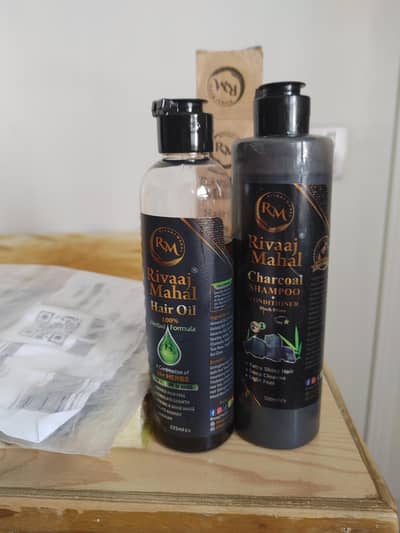 Rivaaj Mahal Charcoal Shampoo & Hair Oil Set