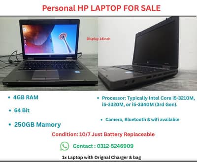 HP Laptop For Sale