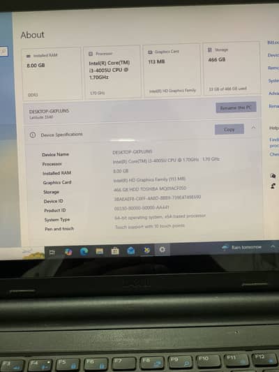 Dell laptop i3 4th