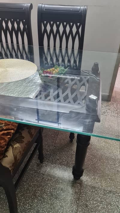 Glass Top Dining Table With 6 Chairs
