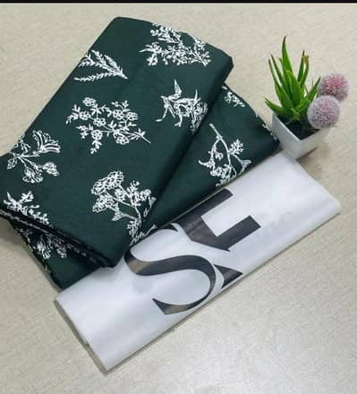 2 Pcs Women's Unstitched Printed Polo Cotton Suit