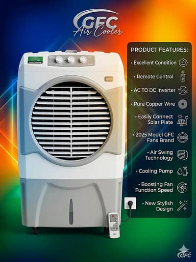 Air Cooler For Sell AC DC Inverter GFC Fans Cooler