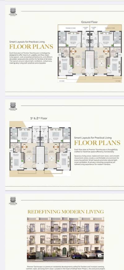 Town houses  in premium block