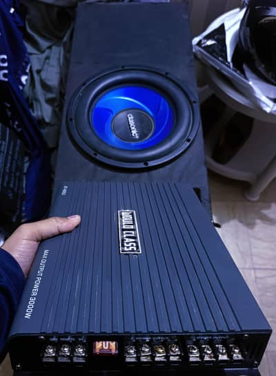Woofer and Am 4 chenal  set best quality sounds Car setup