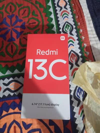redmi 13c 6+2 128gb in midnight black color