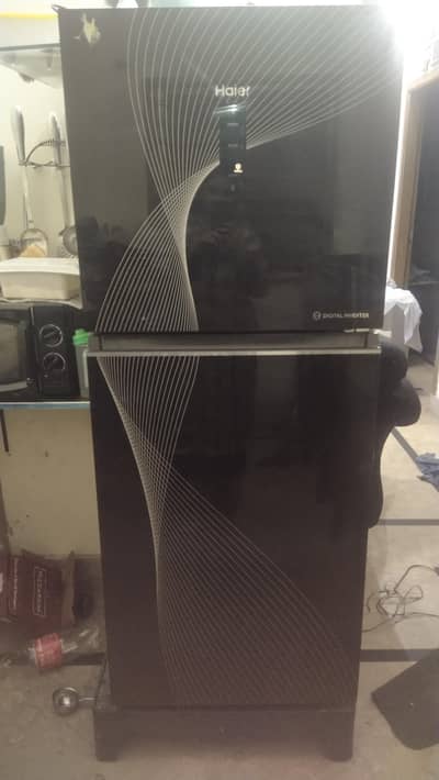 large size hier  inverter fridge glass door