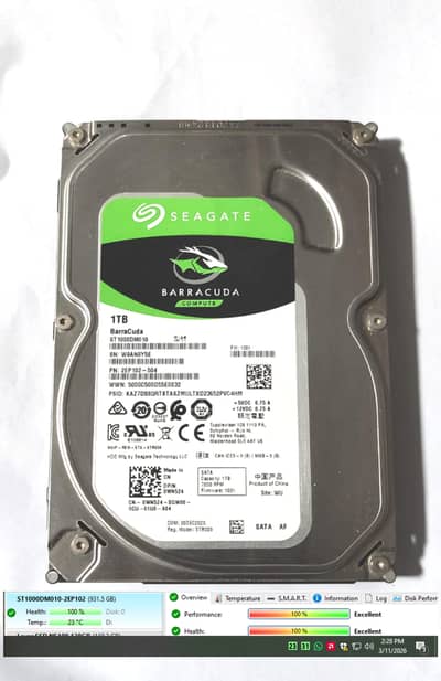 Gaming PC Hard Disk 1TB, 500GB and SSD lexar 120GB