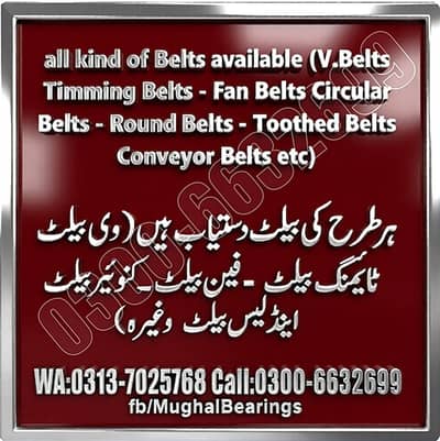 V Belts - Timing Belts - Flat Belts  – Round Belts – End Less Belt - C