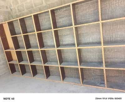 Racks and counter for shop