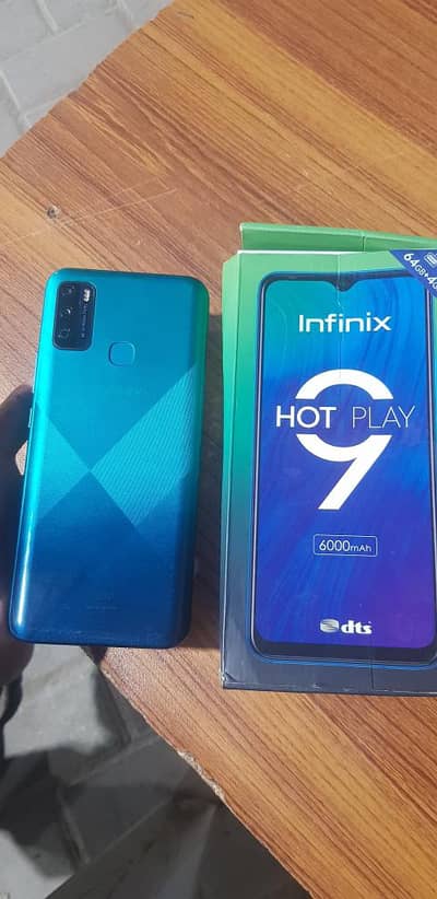 Infinix Hot 9 Play 6000mah Battery 4+64 with box for sale and exchange