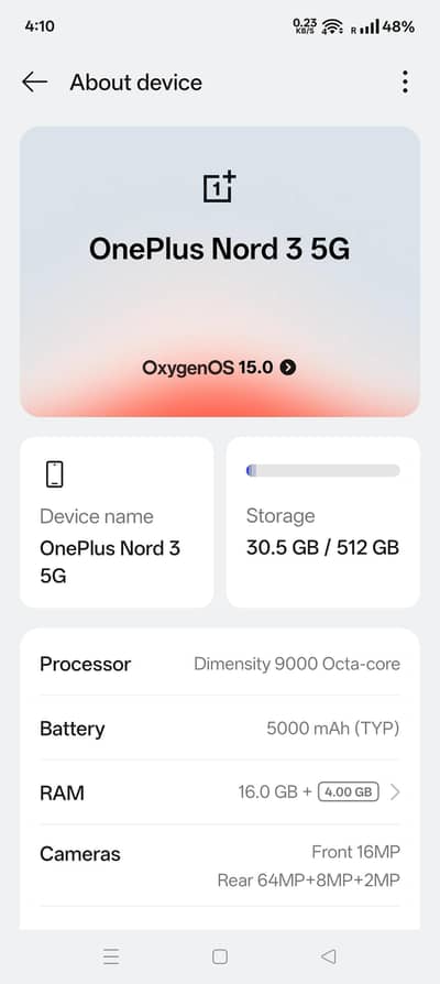 OnePlus Nord3 16/512