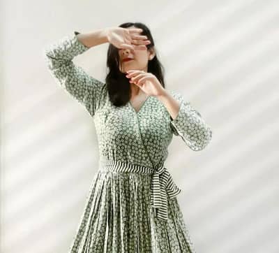 linen printed maxivfor girls _ new 2026