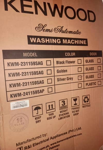 kenwood semi auto washing machine