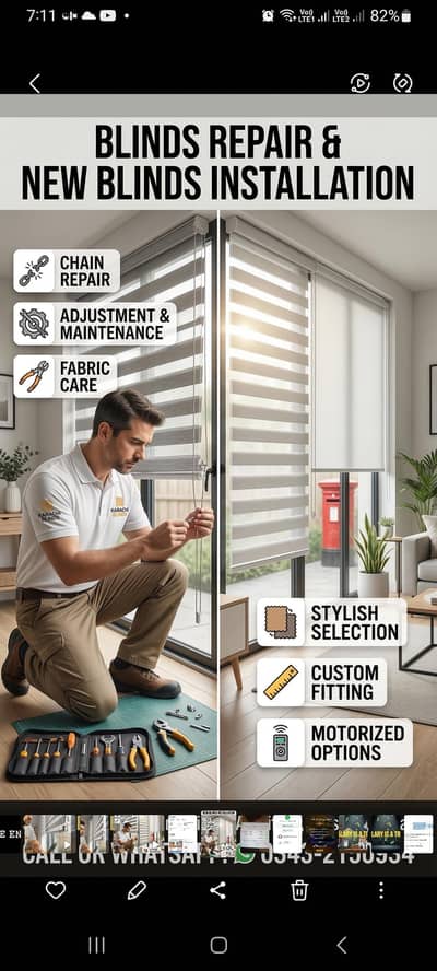 Blinds Repair & New Blinds Installation in Karachi