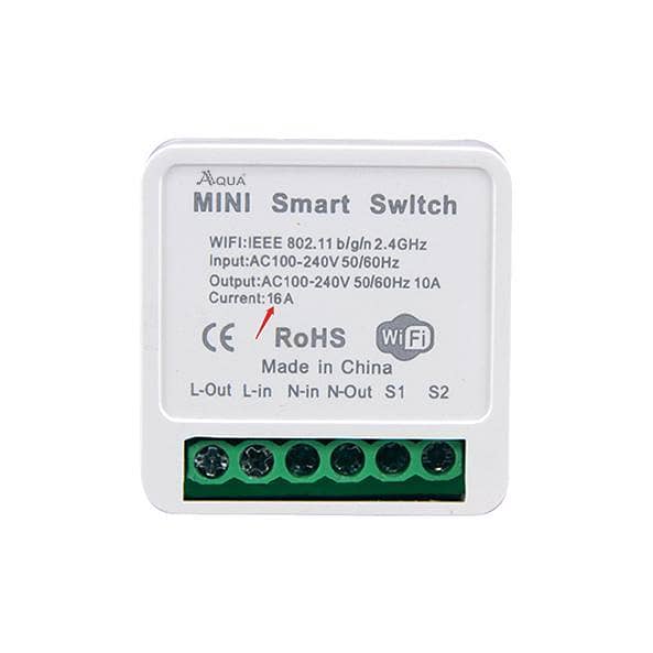 RF 433MHz Mini Smart Switch – 1 Channel 16A Smart Relay for Alexa & Google Assistant
